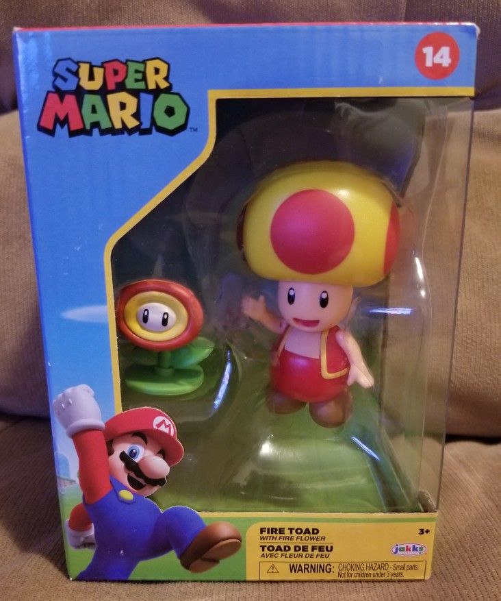 Super Mario Fire Toad with Fire Flower