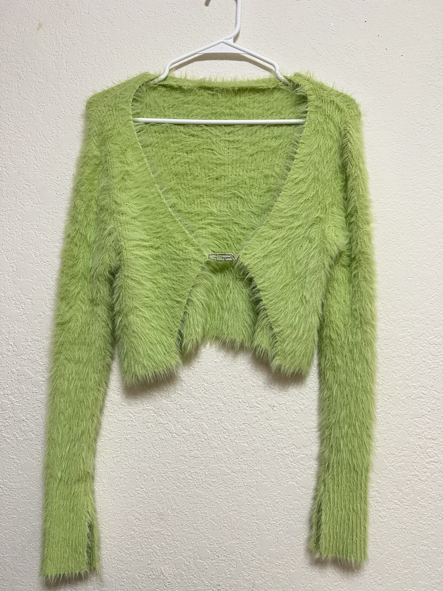 Tie Front Crop Cardigan & Tube Knit Top