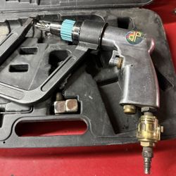 Astro 1756 - Air Spot Drill With 5.5 Inch Deep Clamp Kit And 4 Drill Bits