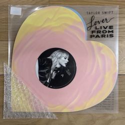 Taylor Swift Lover Live From Paris Heart Shaped Vinyl Brand New IN HAND 2 Disc Sold Out Rare Multi