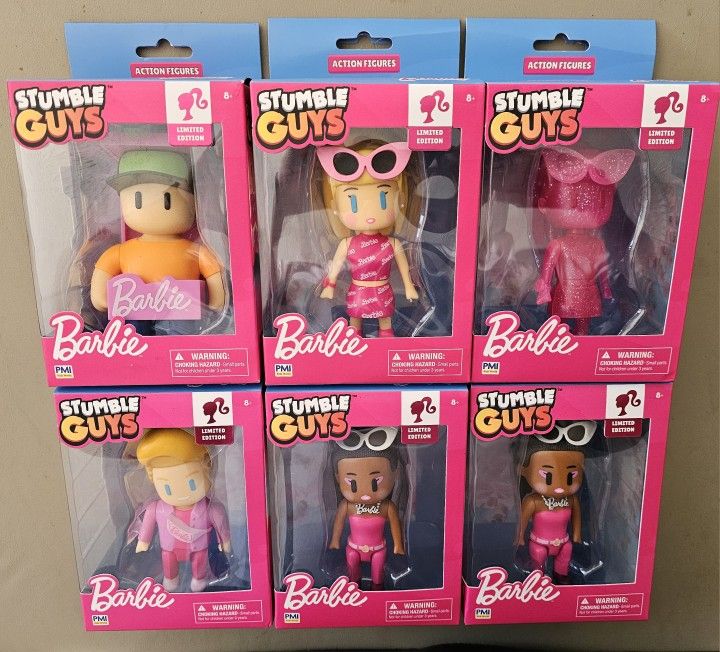 STUMBLE GUYS BARBIE LIMITED EDITION 5 GUY SET W/EXTRA BROOKLYN FOR FREE