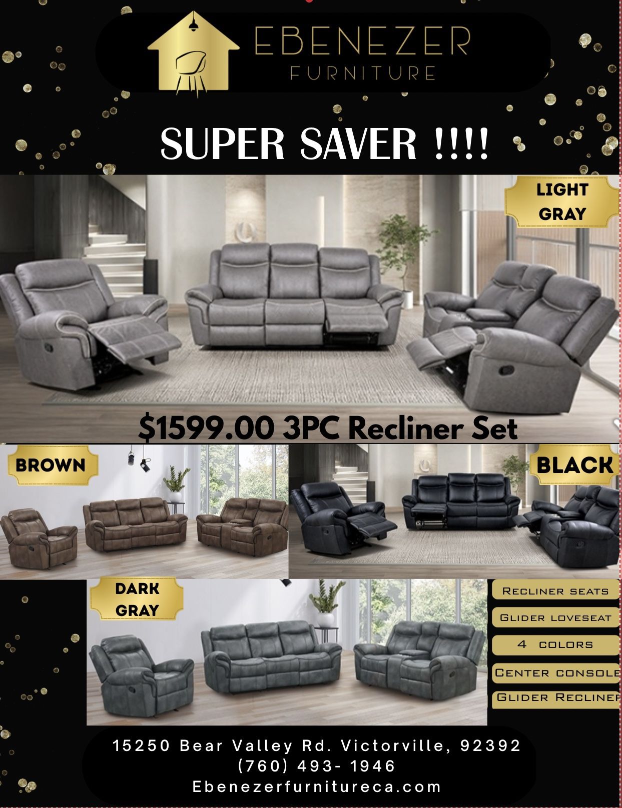 Black Friday Starts Now at Ebenezer Furniture!