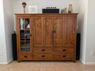 Solid Oak Entertainment Center