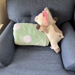 Living Spaces Sofa And Chair Navy Blue