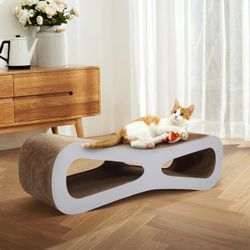Cat Scratcher Cardboard Lounge Bed with Catnip