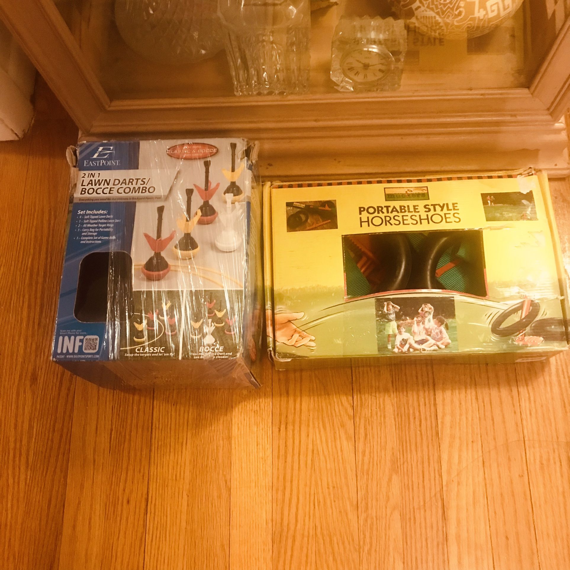 Portable Style Horseshoes and 2 and 1 Lawn Darts/Bocce Ball (complete )