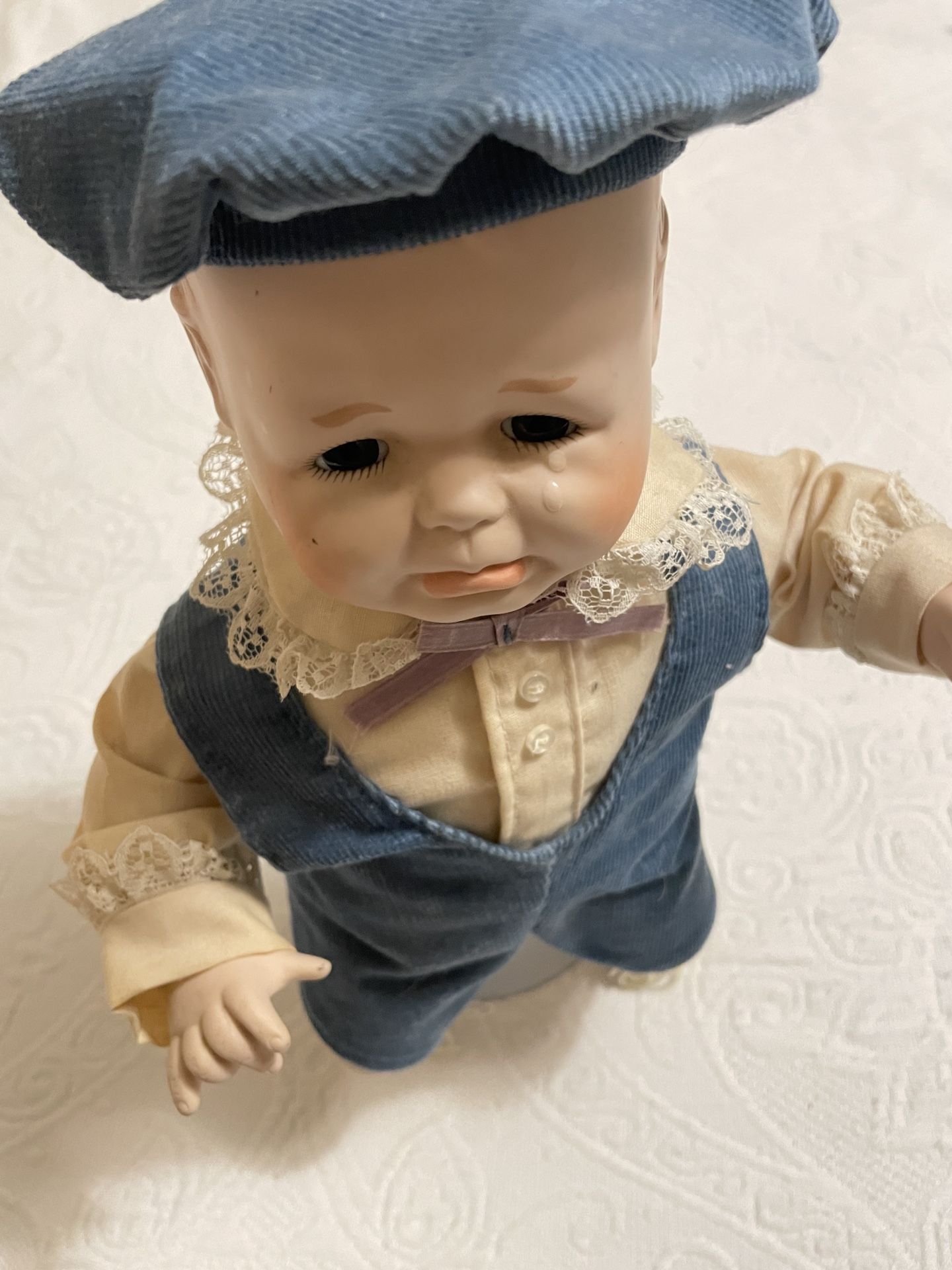 Collectible Crying Porcelain baby boy, doll