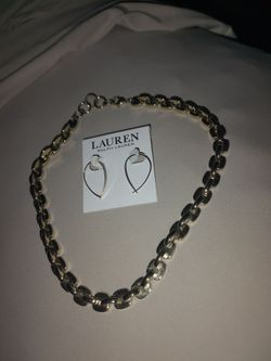 classy/simple goldtone set, Ralph Lauren.
