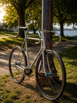 56cm Lugged Steel Track Bike / Fixed Gear – Premium Build