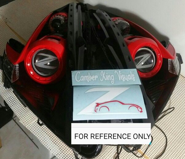 370z HEADLIGHT PROJECTOR LENSES 100% OEM CUSTOM ETCHED WITH Z LOGO!$100
