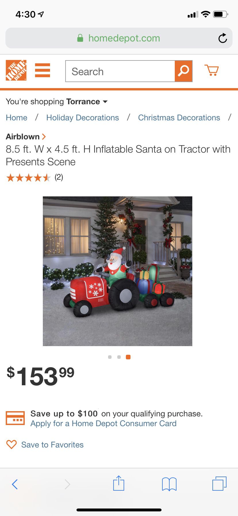 Christmas 8.5 Ft tractor blow up
