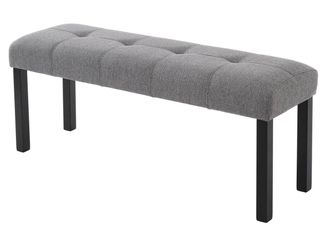 47” gray upholstered bench