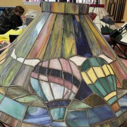 Tiffany Stained Glass Fixture PAIR
