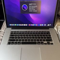 MacBook Pro 2015 16gb Memory 500gb Storage 