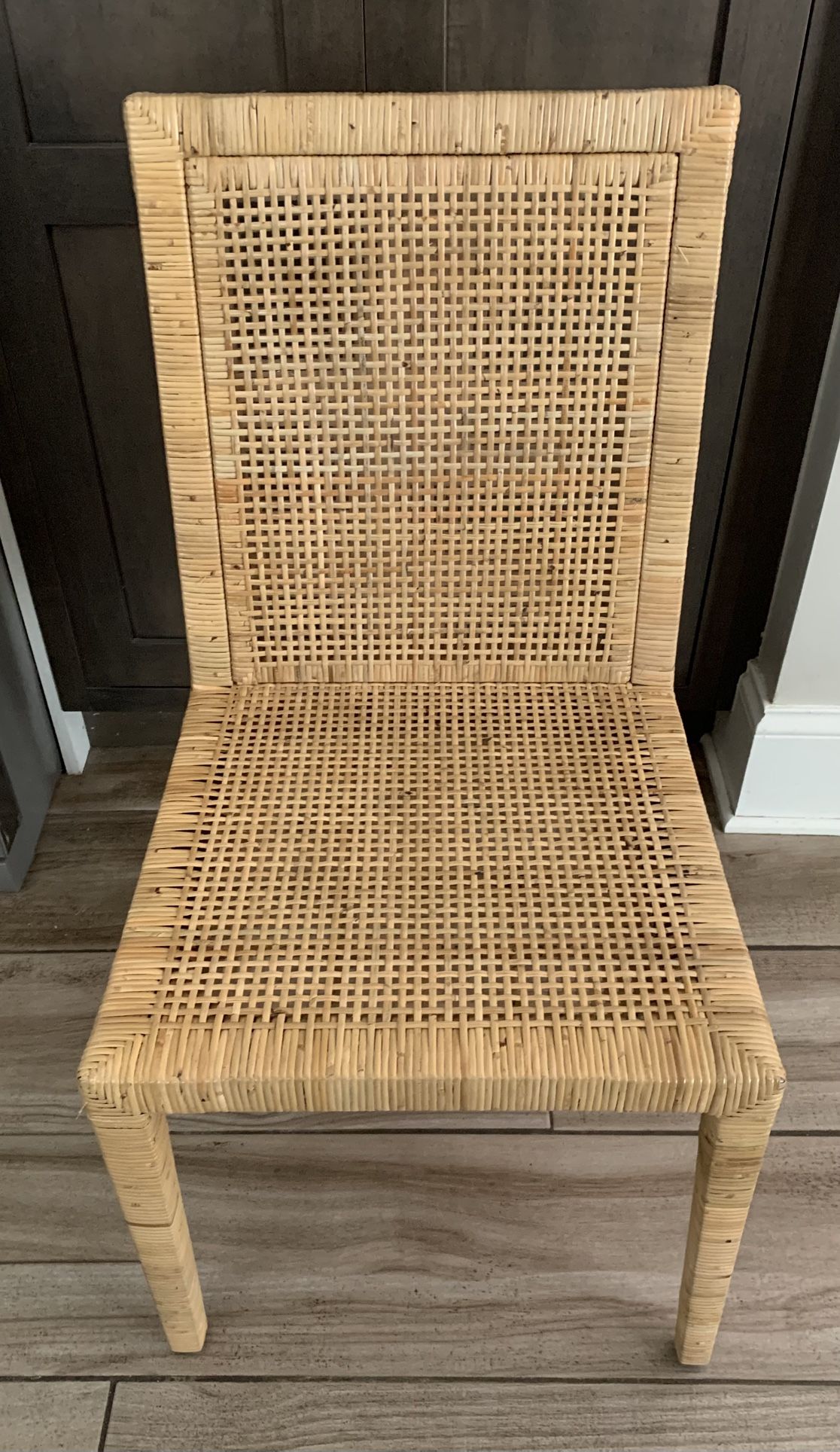 Wicker Rattan Dining Desk Accent Chair Natural