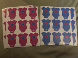 gender reveal stickers