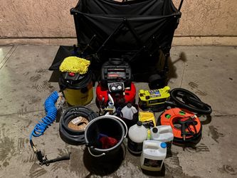 Car detailing setup equipment
