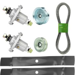 42" Deck Rebuild Kit 100 Series 102 D105 / E100 /LA100 / X105 Blades GX22151 Spindles GY20454 Idlers GY22082 Bel