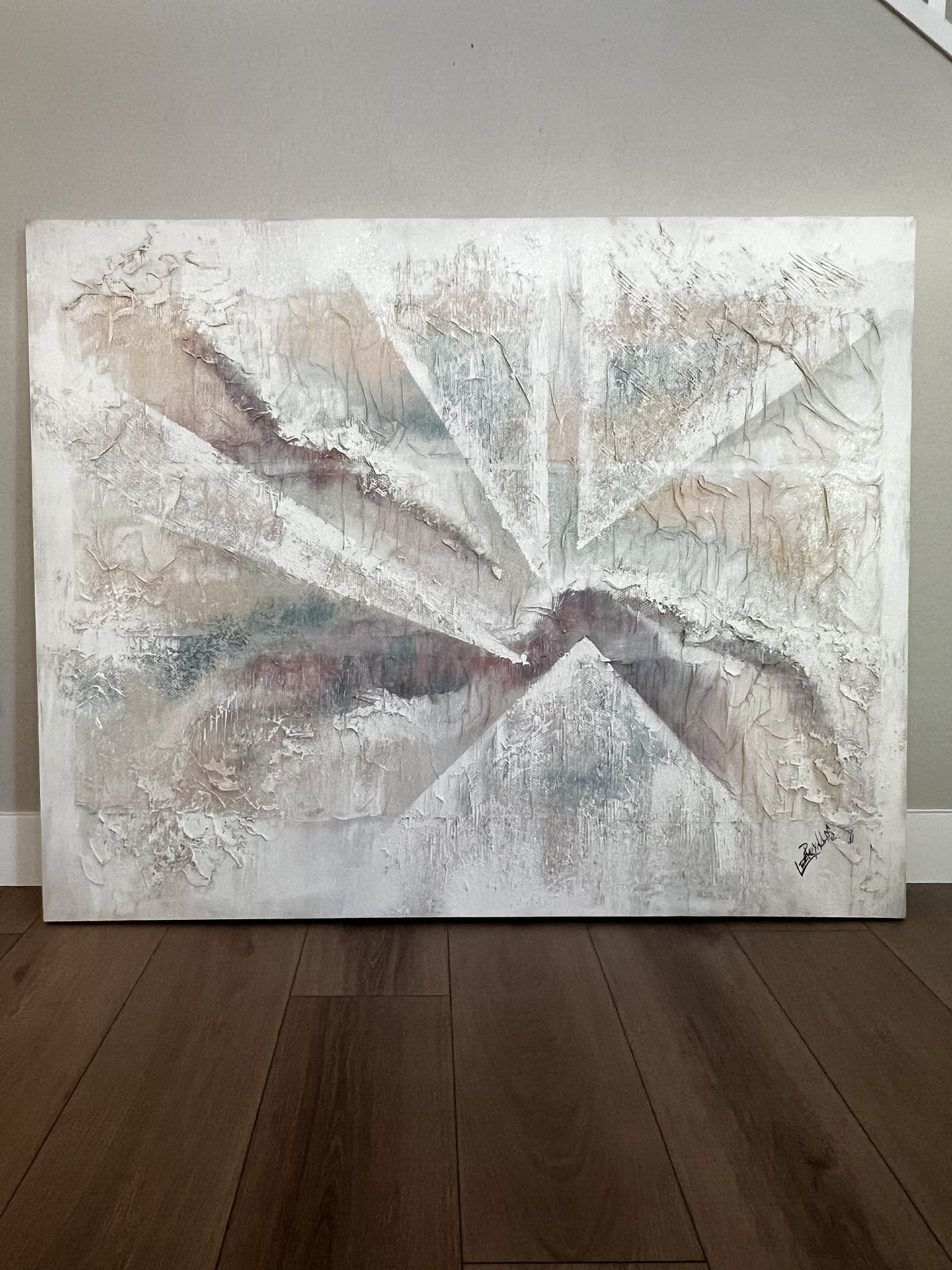 LEE REYNOLDS 60x48 EXTRA LARGE Multicolored Textured Abstract Canvas Wall Art