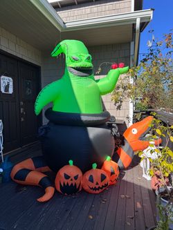 Disney 6.56-ft Lighted Airblown Inflatable Oogie Boogie The Nightmare Before Christmas