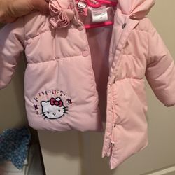 Baby Girl Hello Kitty Down Jacket with Hood 12 month