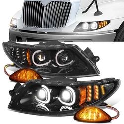 2002 - 2016 International 4(contact info removed)Lp LED DRL Halo Projector Headlights