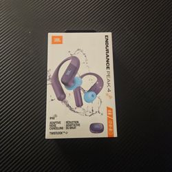 JBL Endurance Peak 4 Adaptive Noise Cancelling Wireless Ear-hook Earbuds Purple