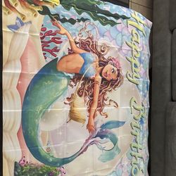 Little Mermaid Party Supply Decoration Backdrop