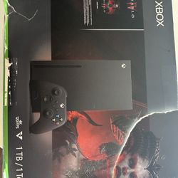 Xbox Series X 1TB Diablo IV edition, cooling fan, charging base, Wall mount, Extras