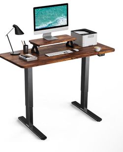 Home office Electric standing desk with hook, height adjustable,