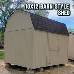 10x 12 BARN/ shed  includes: 1 shed door and 2 free shelves