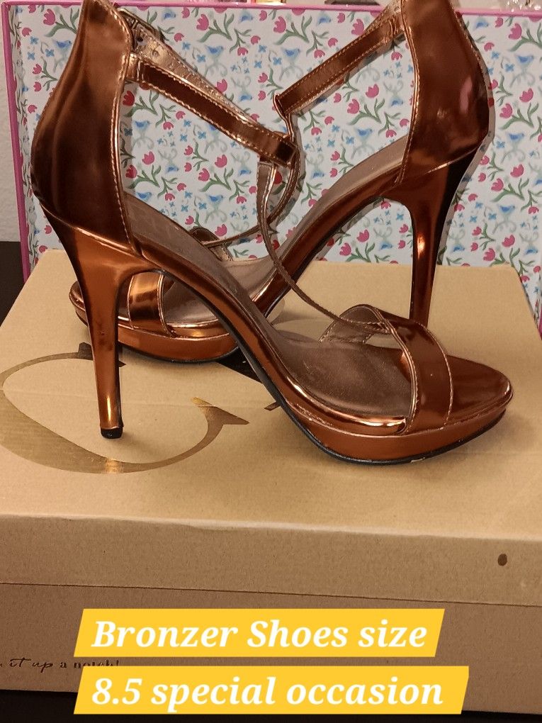 Wedding Shoes Bronzer Color Size 8.5 Medium