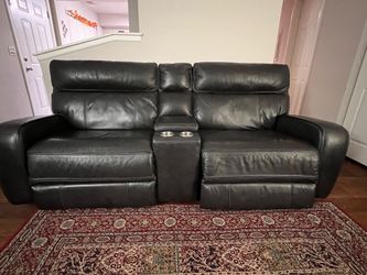 Power recliner Leather Sofa