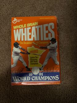 1991 Wheaties box signed by Minnesota Twins!