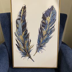 Feather Print Wall Decor