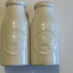 Milk Bottle Salt And Pepper Shakers 