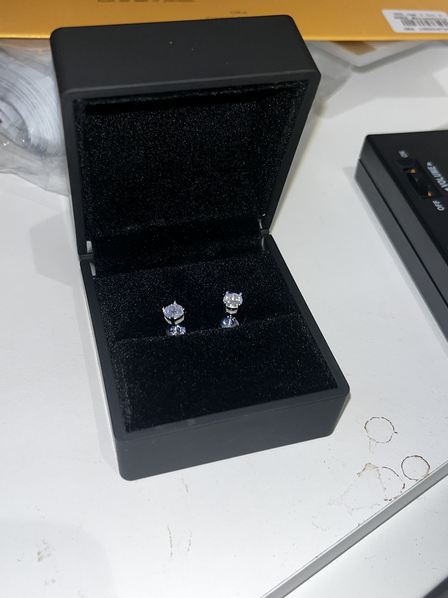 .5 ct Moissanite Diamond Earrings 925 Sterling Silver GRA Certified