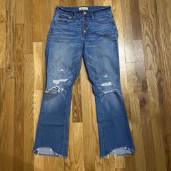 Madewell Tall Cali Demi-Boot Jeans in Bronson Wash: Button-Front Edition 