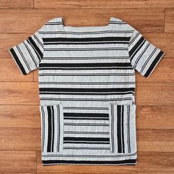 Zara Trafaluc Fall/Winter Collection Black White Stripe Tunic Dress Size Small