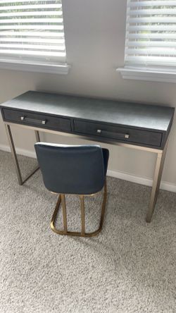 Console table with chair