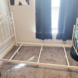 Twin Bed-frame (white)  plus Box Spring and Mattress -