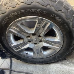 Chevy Tahoe OEM wheels with BFGoodrich All-Terrain tires