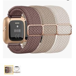 Pack Of 3 Fibit Versa 2 Fabric Bands