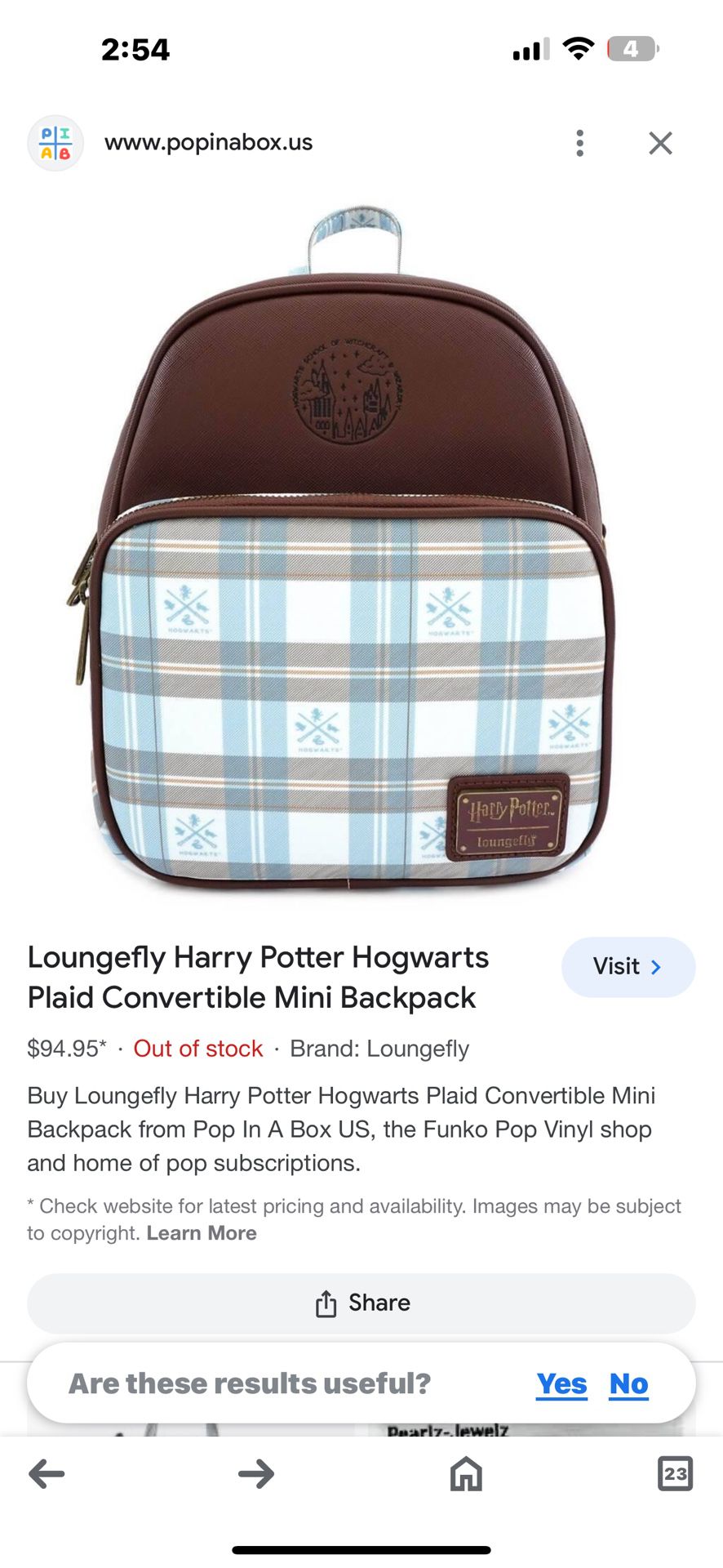 Lounge Fly Harry Potter Bag