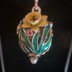 Yellow Daffodils 925 Sterling Silver Pendant