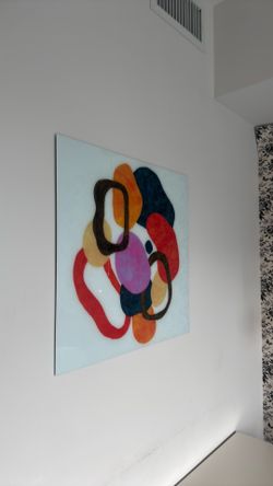 Glass abstract wall art
