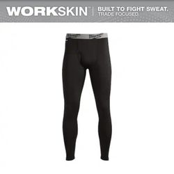 Milwaukee Men's Large Black WORKSKIN Thermal UnderwearBase Layer Pants