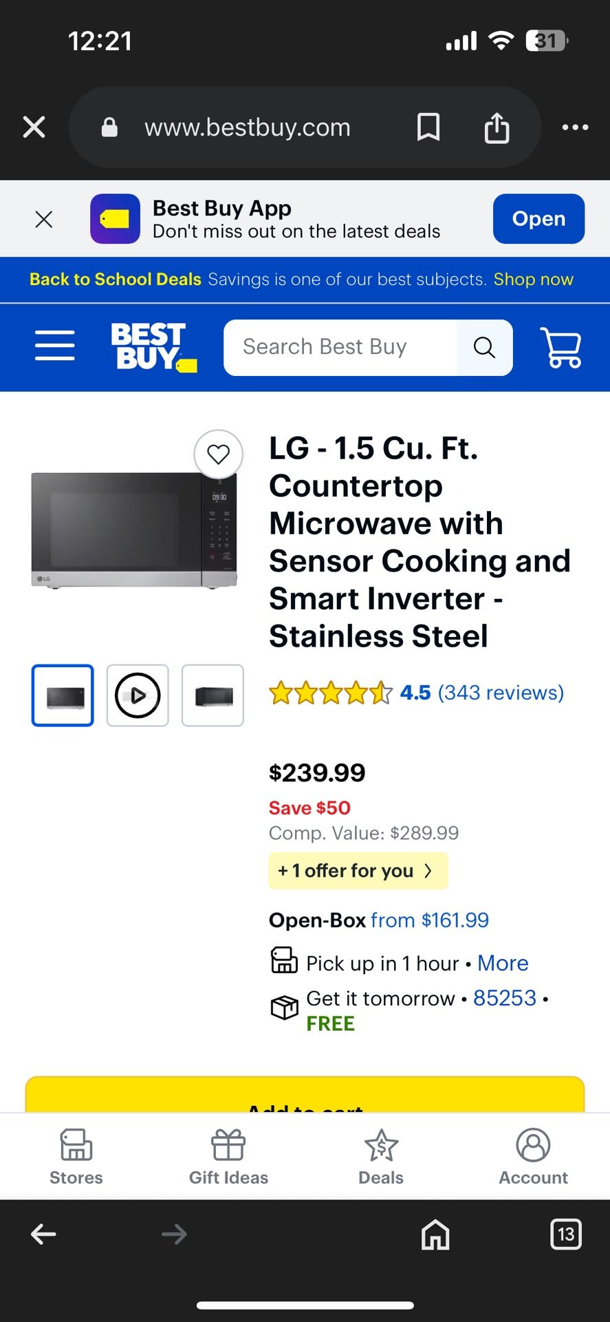 LG microwave 