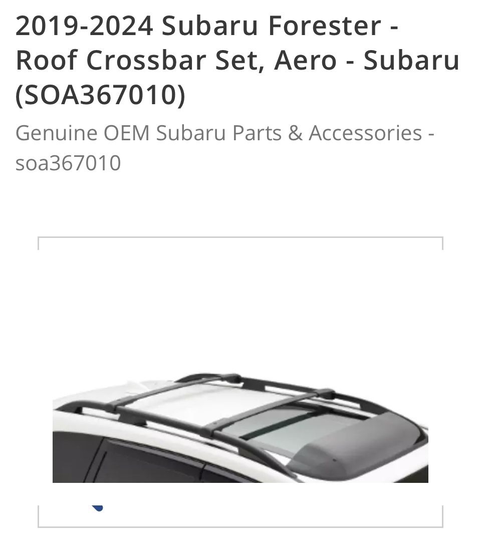Subaru OEM Adjustable Crossbar Kit