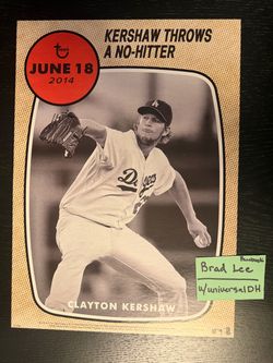Topps Dodgers Kershaw Jumbo MLB Cards 11x14